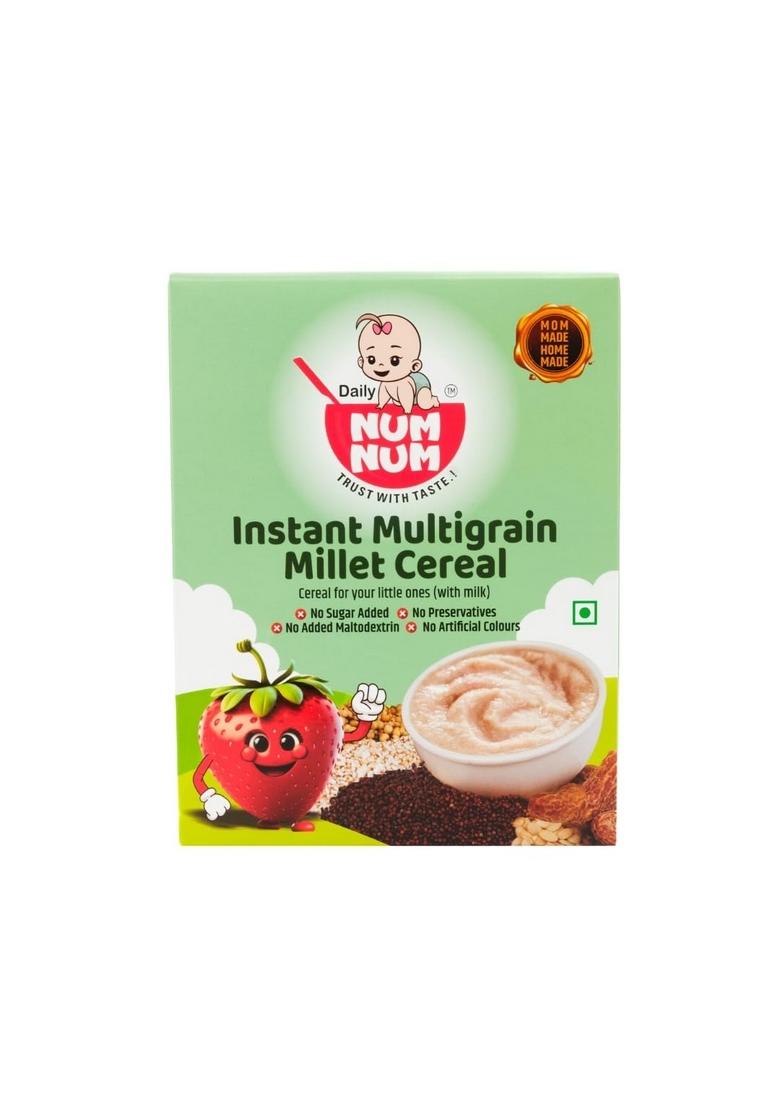 Instant Multigrain Millet Cereal With Strawberry | No Salt, No Sugar Whole Grains Cereals | Healthy Baby Food | 250 Gms