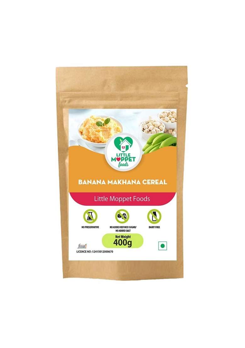 Little Moppet Foods Banana Makhana Cereal - 400G - Indya