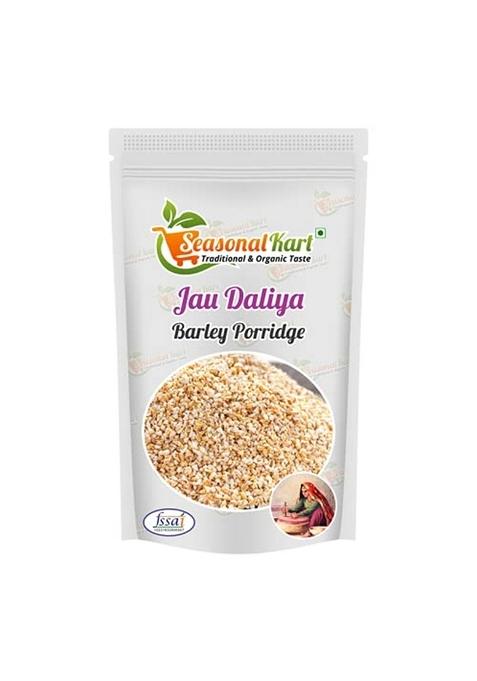Seasonal Kart Organic Barley Daliya / Jau Dalia|Jau Ka Daliya 1 Kg | Healthy Snacks| Healthy Grains | Healthy And Tasty Breakfast| Cereal For Breakfast | Diet Food For Weight Loss| Fiber Rich L 100% Natural & Vegan|