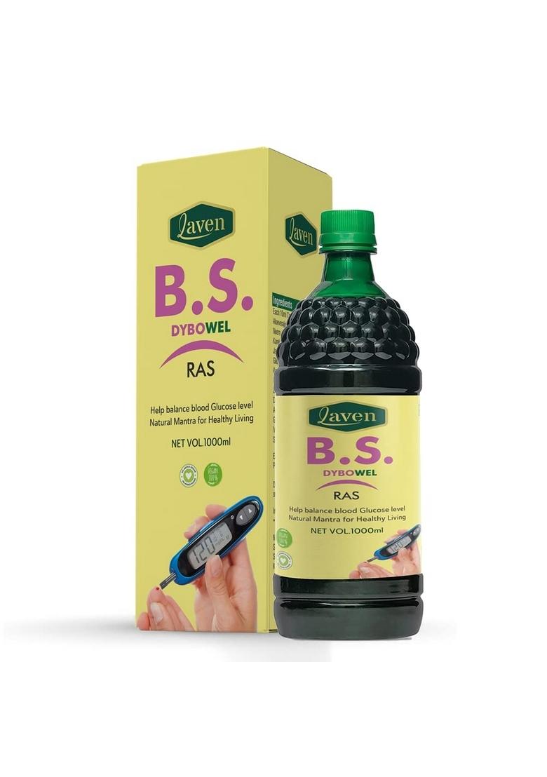 Laven | B S Dybowel Ras, (1000 Ml) | & | Laven | Health Mix Pack Of 2 500Gr (1 Kg) | Help Balance Blood Glucose Level Natural Mantra For Healthy Living| Millets