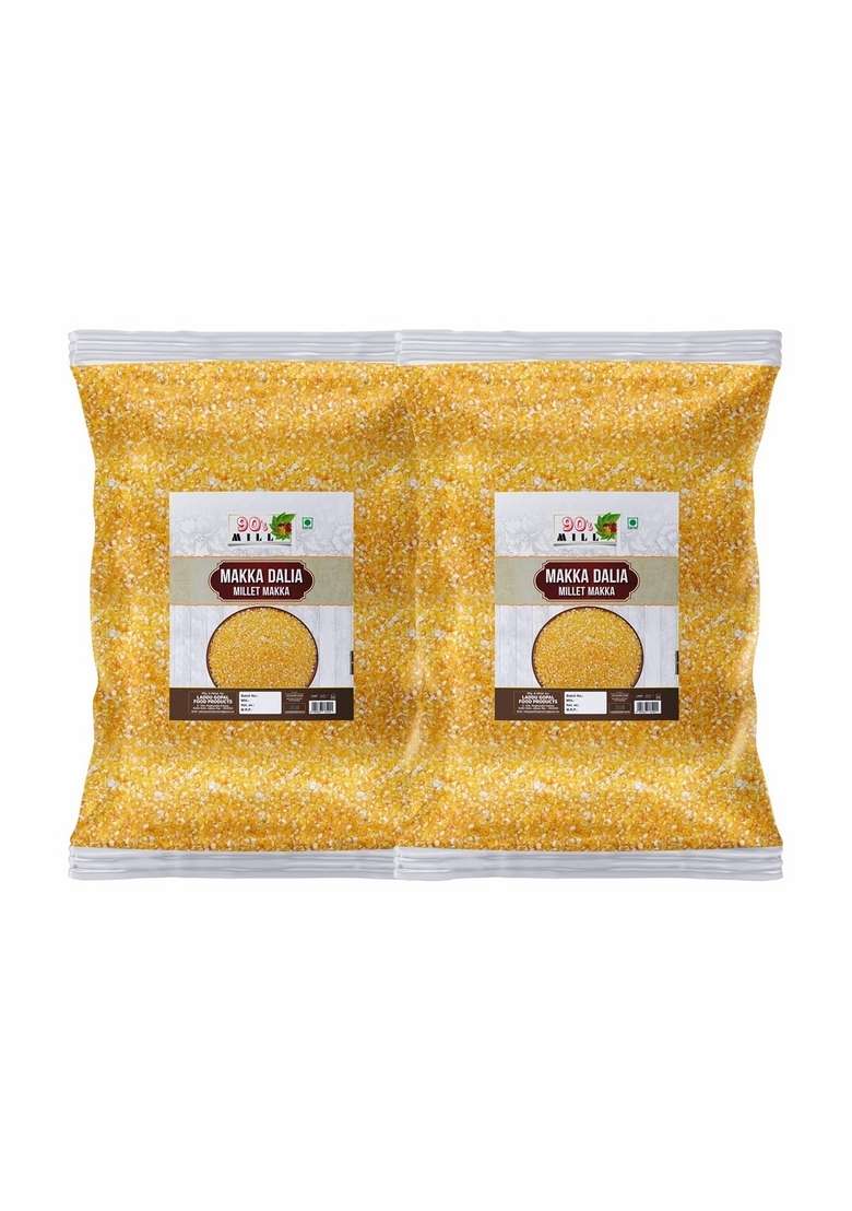 Diwali Sale Organic Broken Maize (Makka Dalia) / Corn Gluten Free Porridge/Daliya/Khichdi,|Maize Cracked Makki Daliya, Corn Daliya-960G(480G*2Pkt) Great Indian Festival - Indya