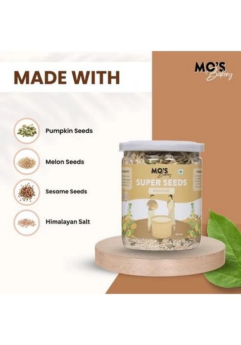 Mo'S Roasted Super Seeds Mix 440 Grm | High Protein Snacks | Mix Seeds For Eating High Fiber | Vegan & Keto