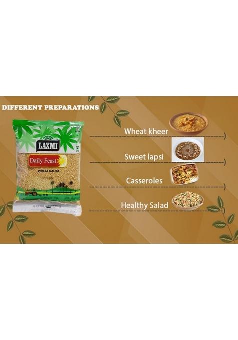 Laxmi Daily Feast Wheat Daliya 500 Gm | Broken Wheat | Dalia | Wheat Porridge | Gehun Dalia | Gehoo Daliya