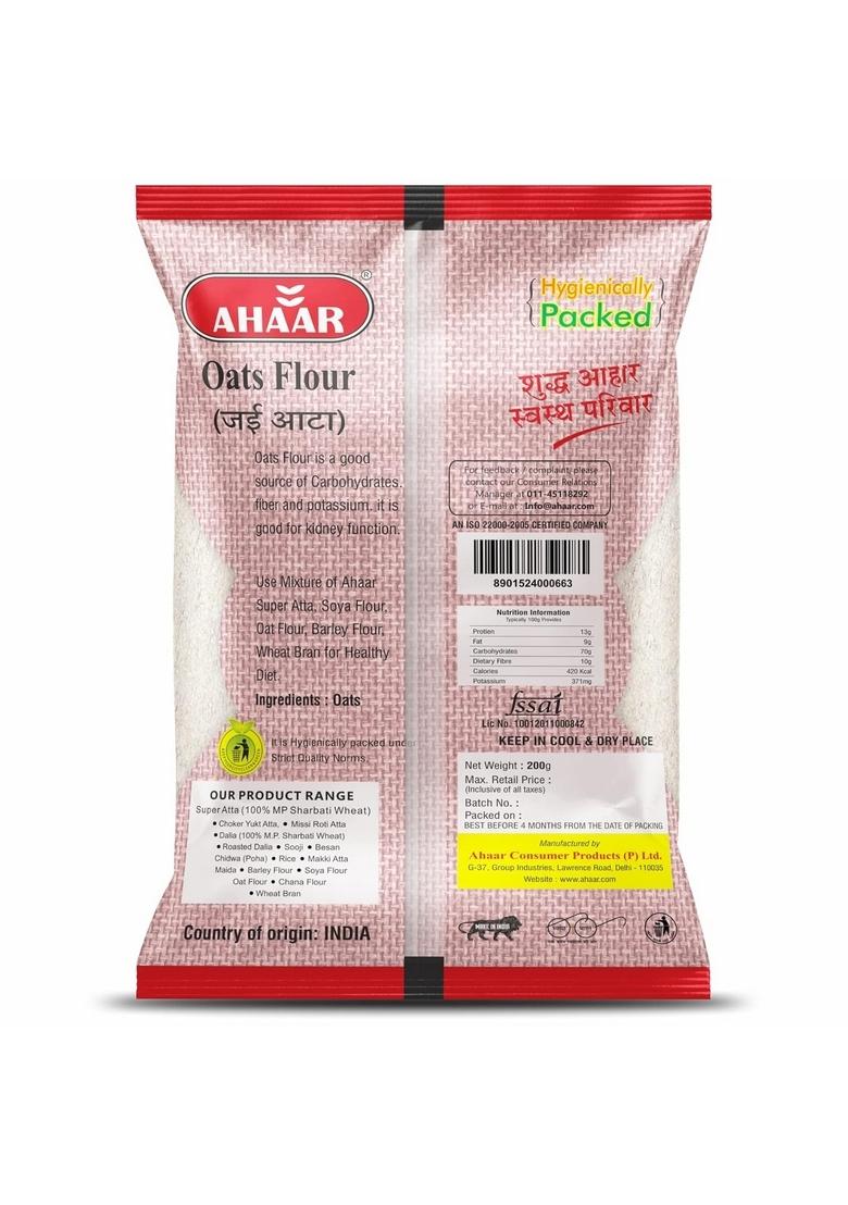 Ahaar Healthy Oats Flour 200 Grams | Jaee Atta | High In Protein & Fibre