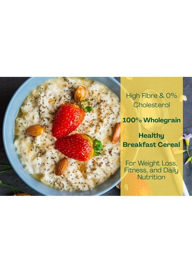 Nutrijunction Jumbo Rolled Oats-1Kg | High Fibre & 0% Cholesterol | 100% Wholegrain | No Preservatives, No Trans Fats | Healthy Breakfast Cereal | For Weight Loss, Fitness, And Daily Nutrition| Pack Of 2 (500G*2)