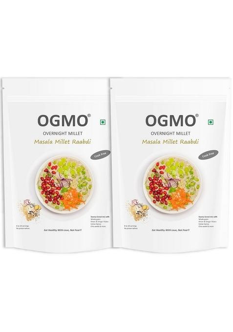 Ogmo Masala Millet Raabdi, Wholegrain Savoury Breakfast Mix | 2 X 200G