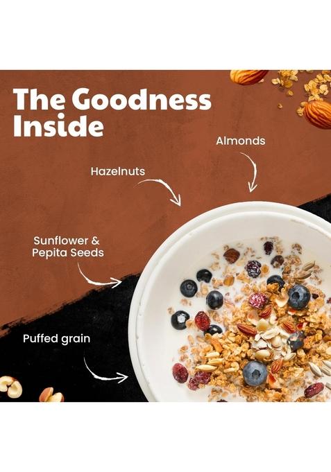 Carman'S Granola- 450Gms | Almond & Hazelnut | Super Seeds | High In Protein | Prebiotic Fibre | Healthy & Delicious Breakfast Option | Vegan