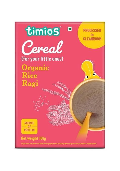 Timios Organic Rice & Ragi Porridge For 8+ Months- Pack Of 1