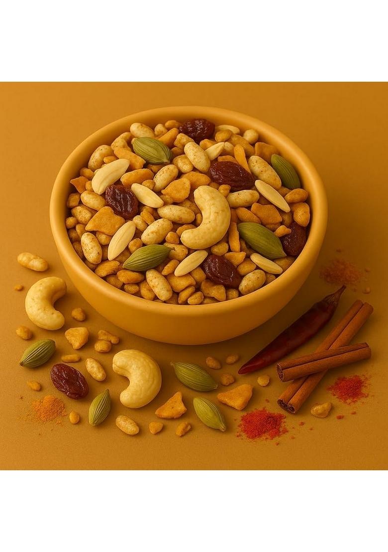 Nishru Masala Muesli | Spicy & Savory Indian Breakfast Cereal | High-Fiber Healthy Snack With Oats, Nuts, Seeds & Whole Grains | Crunchy Wholesome Mix For Active Lifestyle | 100 Gram