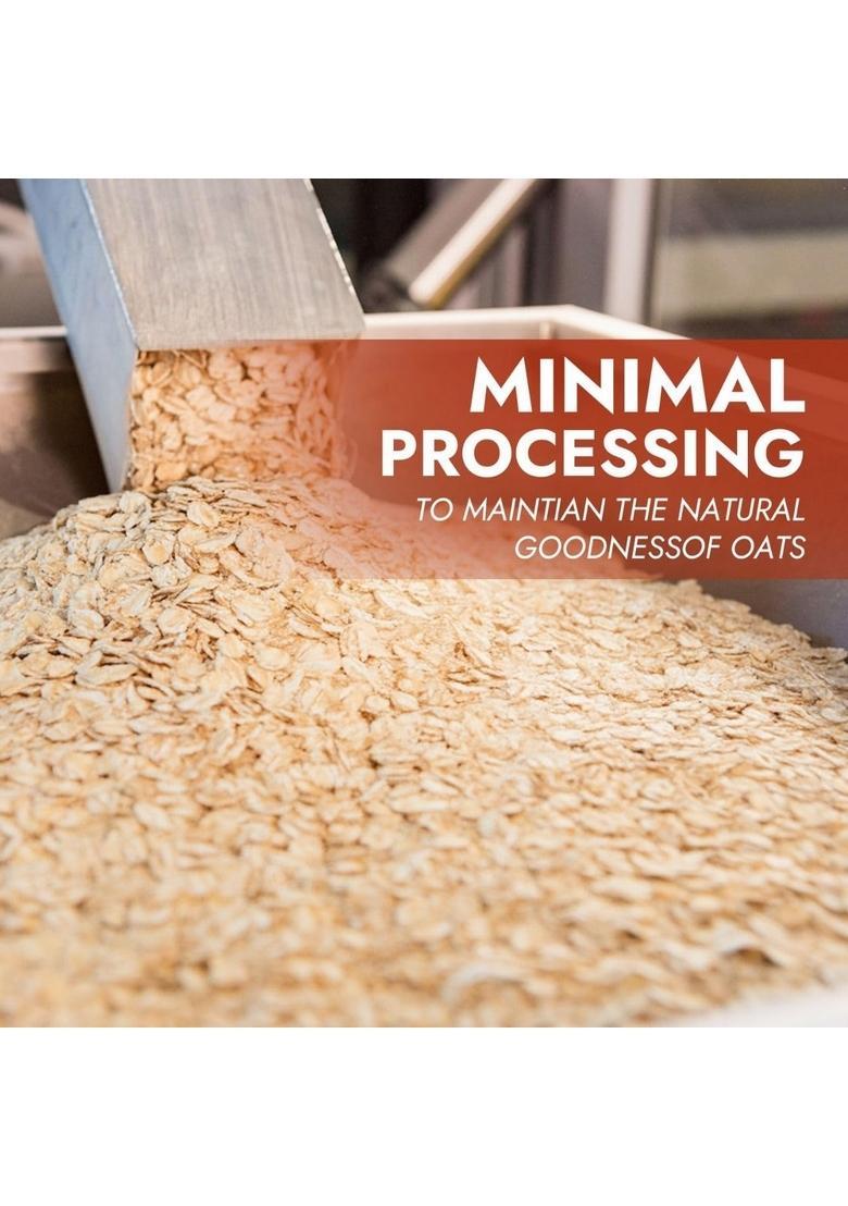 Nutriorg Rolled Oats 1.2 Kg | Gluten Free | High Protein | Weight Loss | Fibre Rich | Easy To Cook | Overnight Oats | Nutritional Breakfast Cereal Oats | Air Tight Plastic Jar