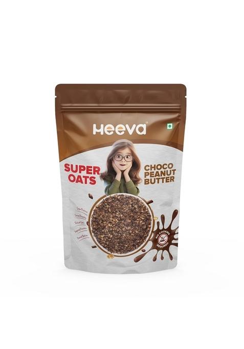 Heeva 18G Protein Super Oats 400G, Choco Peanut Butter | Chocolate Peanut Butter | Rolled | Choco High Protein