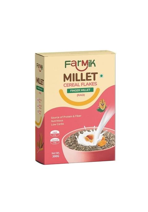 Farmik Ragi Rolled Flakes,300Gms,Gluten Free,Healthy Breakfast With High Protein Millets Cereal