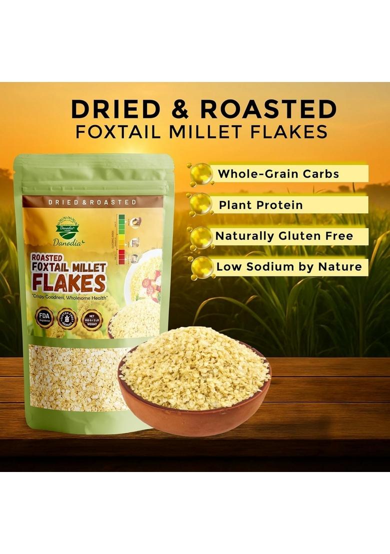 Danodia Foods Foxtail Millet Flakes 950G | 100% Natural Gluten-Free, Non-Gmo, Unpolished | High Fibre & Protein | Ideal For Healthy Breakfast Cereal | No Preservative
