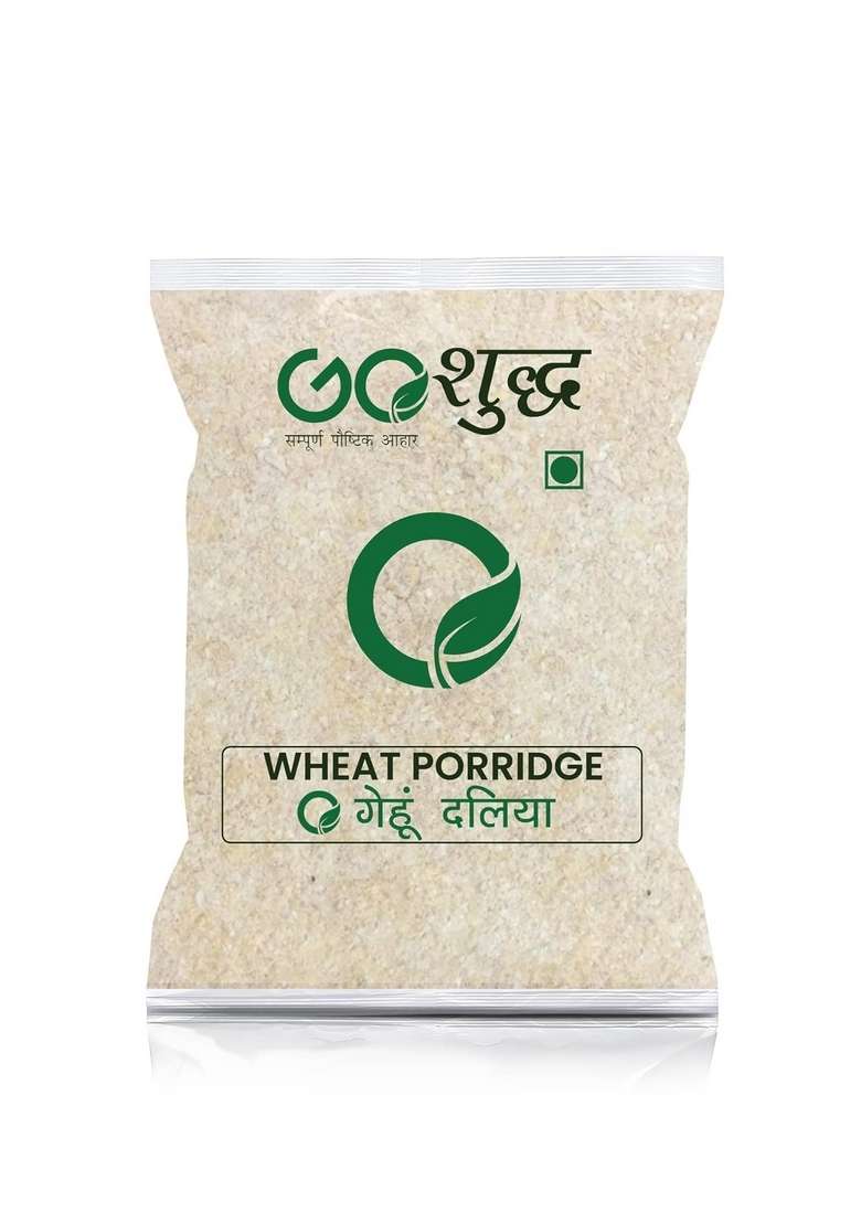 Goshudh Gehun Daliya (Wheat Porridge)| 500Gm Packing|Cold Grinded With All Essential Nutrients|No Preservatives Or Artificial Flavors | Immunity Booster|Improves Metabolism| Healthy & Fibre Rich - Indya