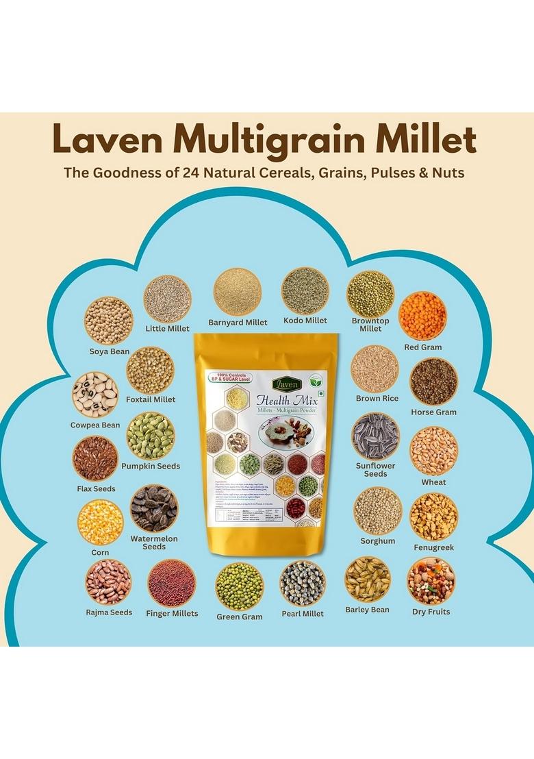 Laven Health Mix Pack Of 2 500Gr (1 Kg), Millets