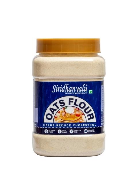 Siridhanyalu Natural Oats Flour | High Fibre, Gluten Free, No Preservatives, Vegan (Net Quantity:- 900Gm, Gwt:- 1Kg) New Tech Rock-Hard Vacuumed Pack