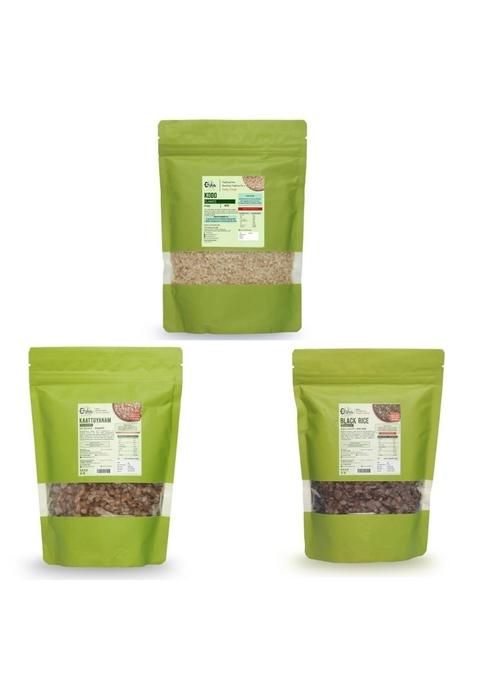 The Esha Foods Millet Flakes Combo Pack Of 3 (250Gm Each) | Black Kavuni Rice, Kodo, Kattuyanam | Organic, Unpolished, Gluten-Free Superfood - Nutritious And Gluten-Free Millet Cereal Breakfast Cold Cereal Poha