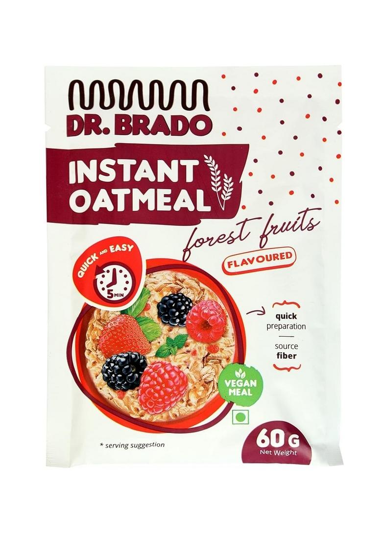 Frubert High Fibre Whole Oatmeal With Chia And Real Fruits, Made With Rolled Oats, Cereal For Breakfast, Diet Food For Weight Loss || Pack Of 4 || Multi-Flavoured