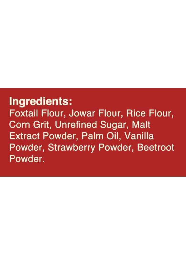 Millet Bank Stars And Moons Strawberry Delight | No Maida Refined Sugar Added Colours Preservatives Wholesome Breakfast 1 X 400G - Indya