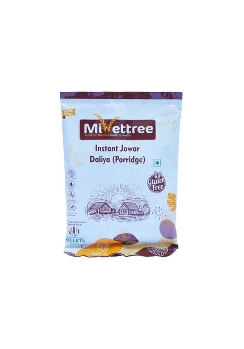 Millettree Instant Jowar Dalia 250G | High Protein & Fibre Jowar Daliya Premix | Instant Healthy Breakfast/Snack | With Flax Seeds, Almond Flour, Berries & Cinnamon | Gluten-Free Meal | Broken Sorghum/Jonna Daliya