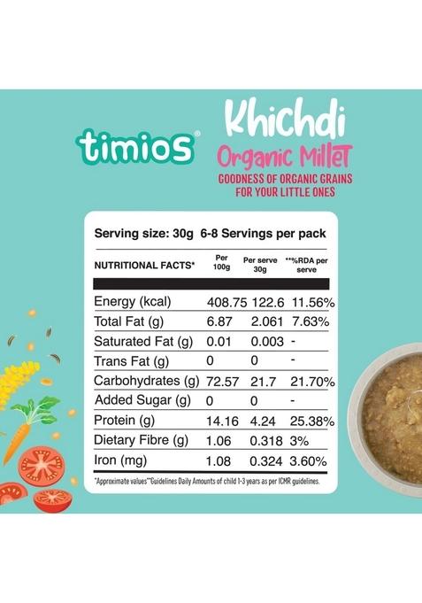 Timios Organic Millet Khichdi Porridge