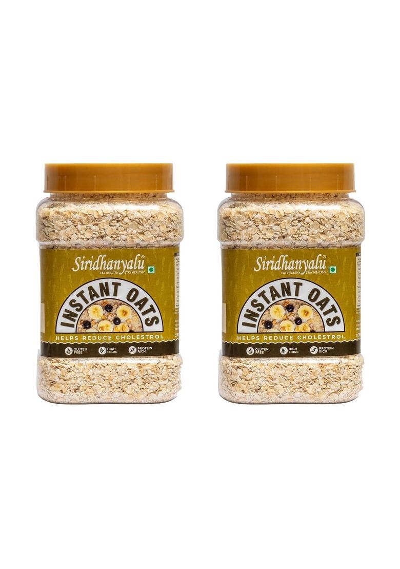 Siridhanyalu Natural Instant Oats | High Fibre, Gluten Free, No Preservatives, Vegan (Pack Of 2, 450Gm Each)