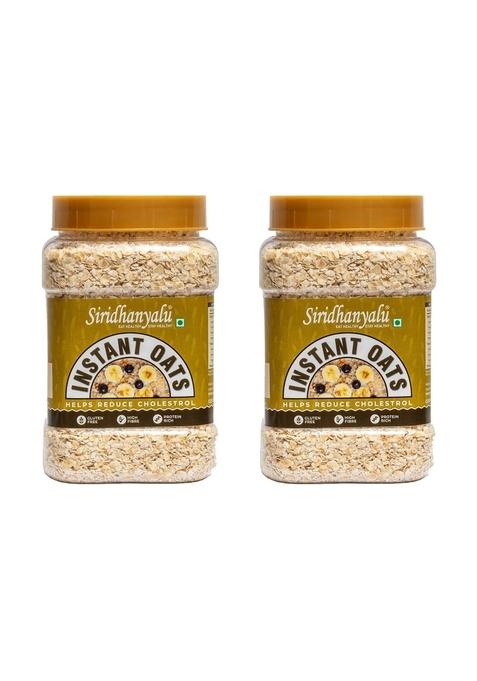 Siridhanyalu Natural Instant Oats | High Fibre, Gluten Free, No Preservatives, Vegan (Pack Of 2, 450Gm Each)
