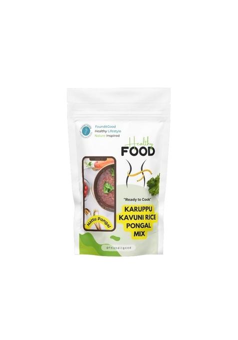 Founditgood Karuppu Kavuni Rice Pongal Mix – Supports Weight Management, Heart & Metabolic Health – Antioxidant-Rich Ready-To-Cook Gluten-Free Black Rice