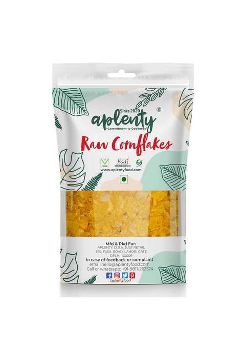 Aplenty Raw Cornflakes | Crunchy Maize Clusters | Gluten-Free Breakfast Cereal | Healthy Poha Chivda Snacks (400 Gms)
