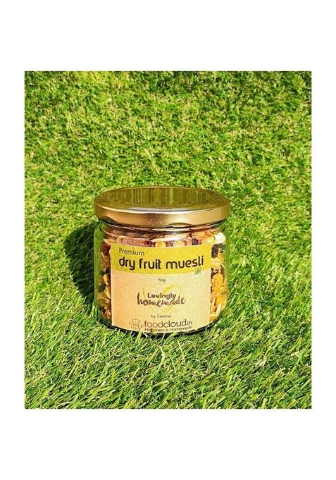 Foodcloud.In Munchies- Homemade Premium Dry Fruit Muesli | Vegan & Gluten Free | Roasted & Healthy | 100% Vegetarian & No Added Preservatives | 150 Grams