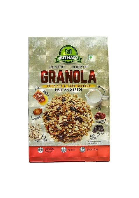 Nutmart'S Crunchy Granola Honey, Almonds, Cranberries And Black Raisins || Breakfast Cereals ||No Added Sugar ||1 Kg || Rs 799