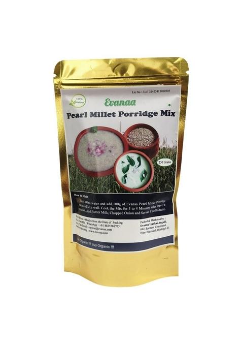 Evanaa Pearl Millet Porridge Mix (250G) | Kambu-Koozh-Bajira Porridge Mix | Ready-To-Cook | Rich In Nutrients & Fiber | Nutritious & Healthy Breakfast | Boosts Immunity