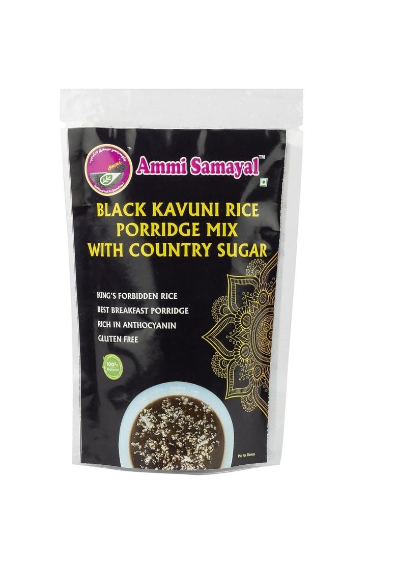 Ammi Samayal Black Kavuni Rice Porridge Mix With Country Sugar 100G | Healthy Breakfast Option | Organic, Natural Ingredients | Traditional South Indian Recipe | No Preservatives