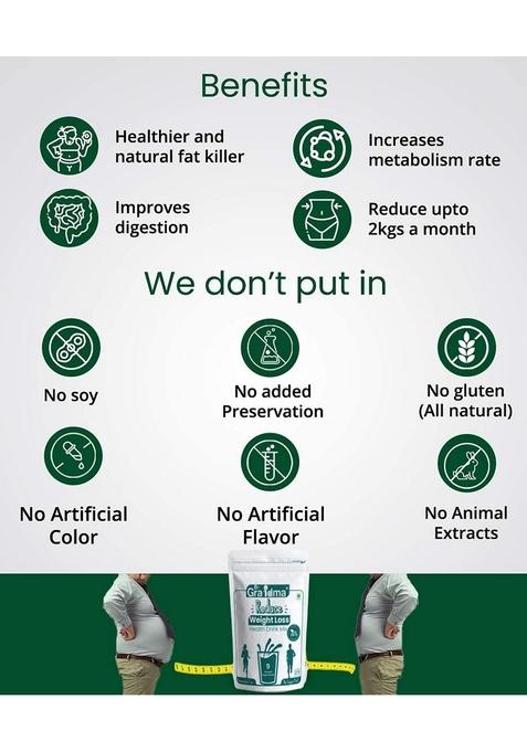 Natural Weight Loss Health Drink Powder Mix | Energy Drink For Fat Burning | Weight Loss Mix For Women And Men | Herbal Weight Loss Nutrition Product With Quinoa Oats For Quick Result- 840G