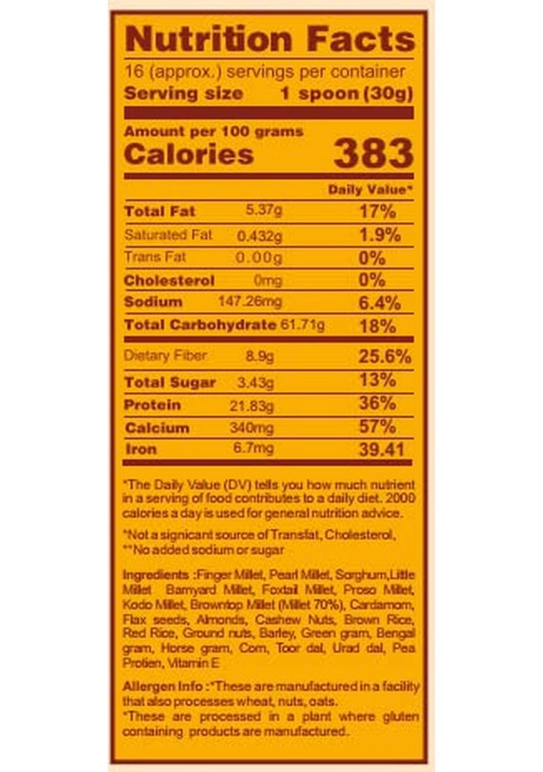 Grami Superfoods G25 Millet Porridge Mix