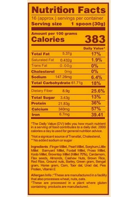 Grami Superfoods G25 Millet Porridge Mix