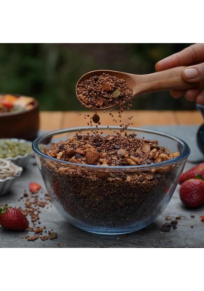 Peepal Farm Gluten Free Chocolate Vegan Muesli | Handmade Wholegrain Breakfast Cereal | No Added Artificial Flavors & Preservatives | Pack Of 2 (200G Each)