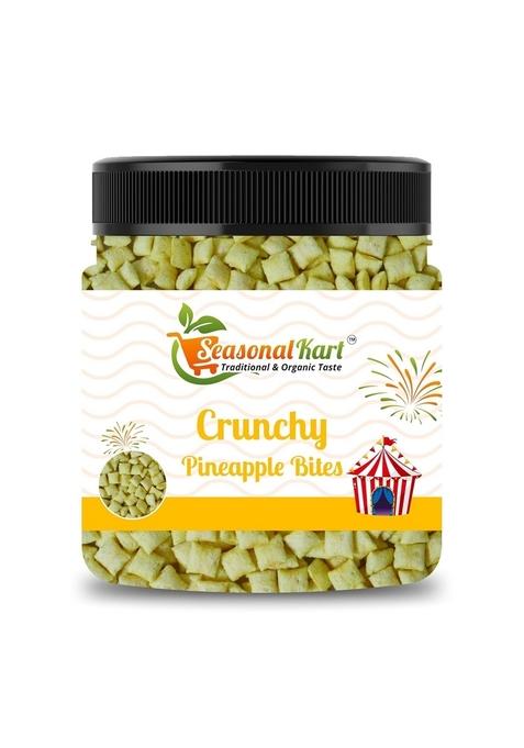 Seasonal Kart Crunchy Pineapple Bites, Traditional And Organic Taste, Pure Vegetarian Snack (400 Gram)