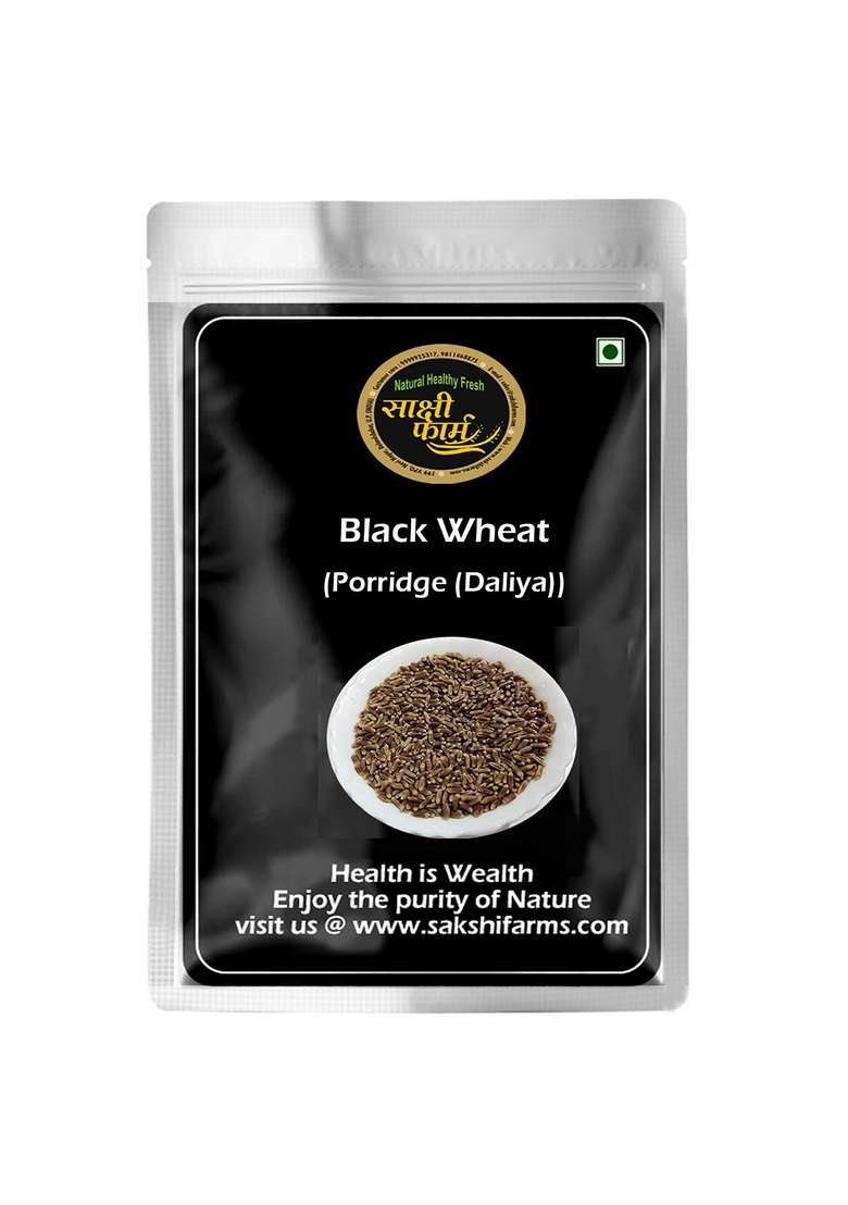 Sakshi Farms Organic Black Wheat Porridge (Daliya) 400Gm | 100% Organic & Natural | Premium & Traditional | Immunity Booster - Indya