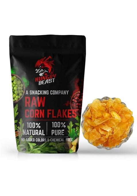 Raw Cornflakes | Breakfast Cereal | Maize Poha | Ready To Fry Corn Flakes |Makai Pova | Corn Fryums | Makki Poha (100)