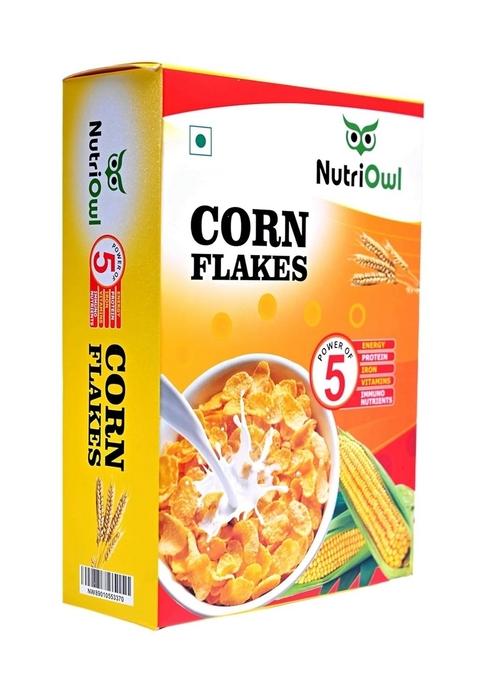 Nutriowl Corn Flakes 200G – Whole Grain Breakfast Cereal, Rich In Fibre, High In Calcium & Protein, Packed With Essential Vitamins & Minerals (Pack Of 2)