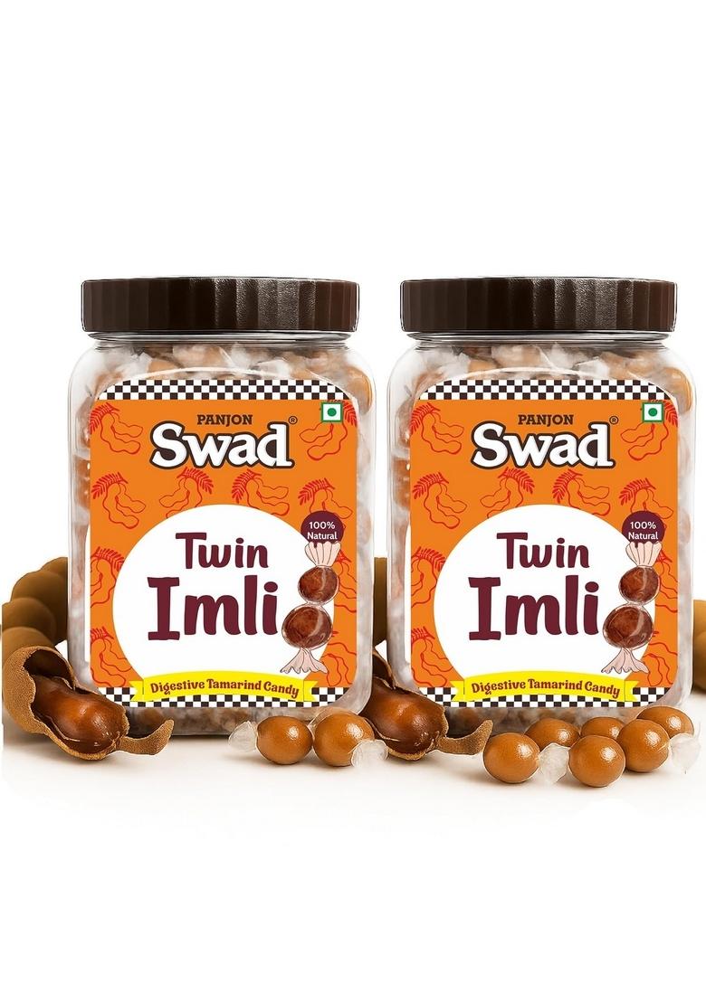 Swad Twin Imli Candy (Toffee With Real Tamarind & Spices) 400G X 2 Jars