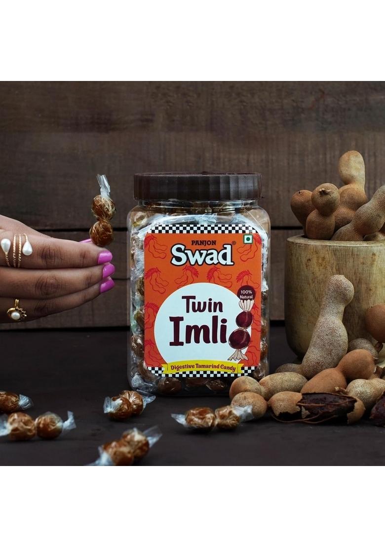 Swad Twin Imli Candy (Toffee With Real Tamarind & Spices) 400G X 2 Jars