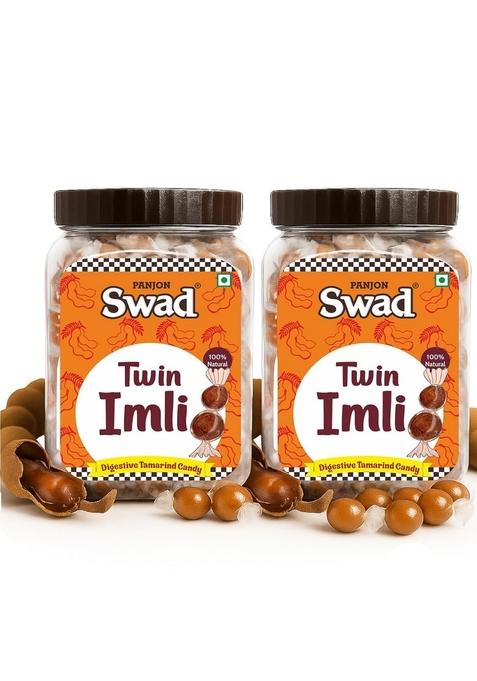 Swad Twin Imli Candy (Toffee With Real Tamarind & Spices) 400G X 2 Jars
