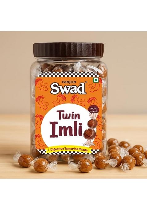 Swad Twin Imli Candy (Toffee With Real Tamarind & Spices) 400G X 2 Jars