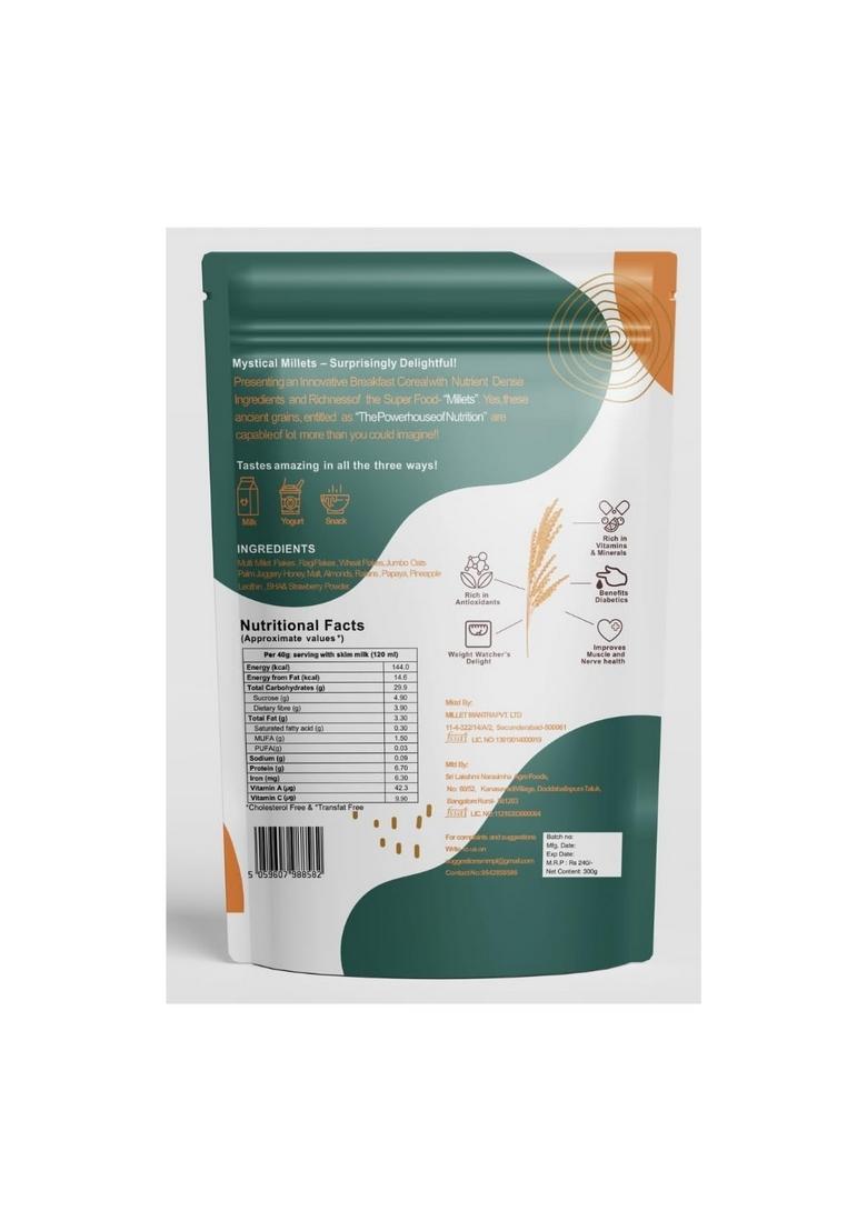 Muesli High Protein Crunchy Nutty (Pack Of 2) By Millet Mantra | Sugar Free Muesli With Almonds, Black Raisins & Fruit Bibs | Rich Breakfast Cereals