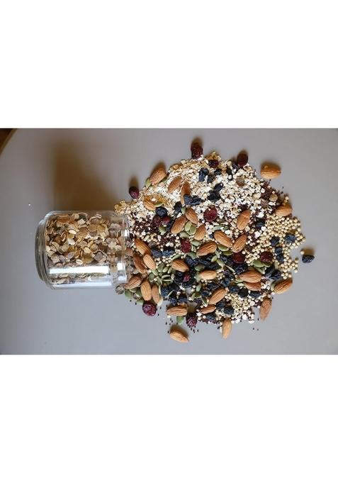 Muesli High Protein Crunchy Nutty (Pack Of 2) By Millet Mantra | Sugar Free Muesli With Almonds, Black Raisins & Fruit Bibs | Rich Breakfast Cereals