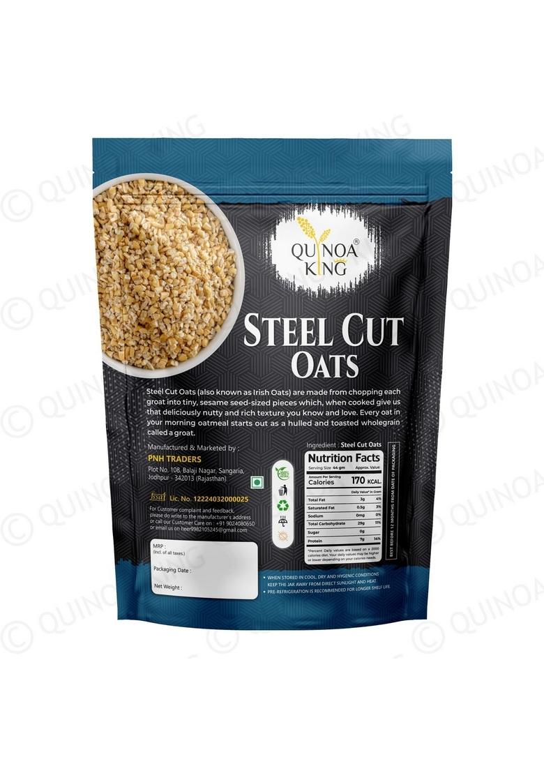 Quinoa King Steel Cut Oats- Hearty And Nutritious Breakfast Cereal, 1Kg (Pack Of 1)