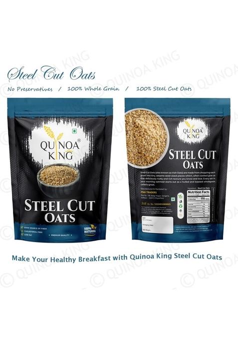 Quinoa King Steel Cut Oats- Hearty And Nutritious Breakfast Cereal, 1Kg (Pack Of 1)