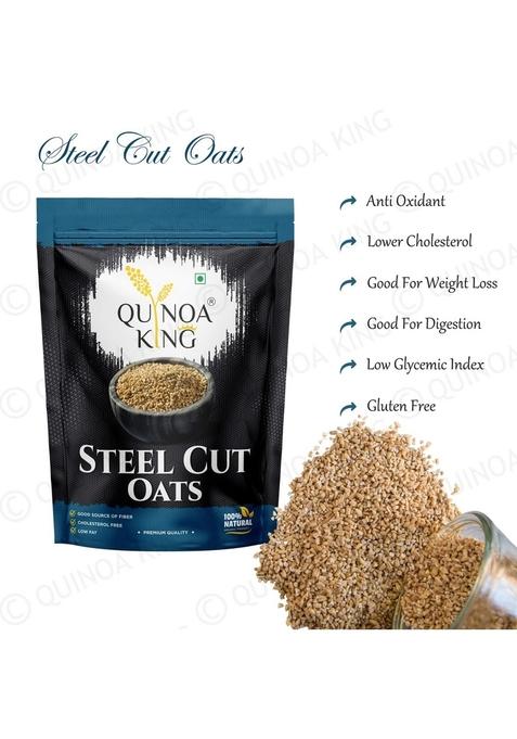 Quinoa King Steel Cut Oats- Hearty And Nutritious Breakfast Cereal, 1Kg (Pack Of 1)